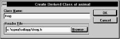 Figure 20-4 Create Derived Class dialog box